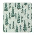 thumbnail image 1 of Light Green Christmas Tree Pattern Square Fitted Tablecloth with Elastic Edge,Square Table Cover,Washable Elastic Table Cover for Home Kitchen Party Decor 34"x34", 1 of 6