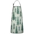 thumbnail image 1 of Light Green Christmas Tree and Snow Pattern Apron-Garden Aprons for Women with Pockets-Cotton Linen Waterproof Kitchen Cooking Gardening Aprons Adjustable for Kitchen,Cooking,BBQ and Salon 33"x27", 1 of 7