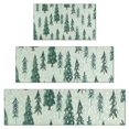 thumbnail image 1 of Light Green Christmas Tree and Snow Pattern Kitchen Rugs Sets Of 3,Kitchen Runner Rugs Non Skid Washable,Decorative Kitchen Floor Mats for Kitchen,Sink,Laundry,17"x30"+ 17"x47" + 17"x59", 1 of 6