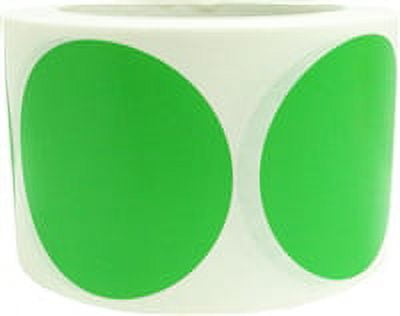 Light Green Circle Dot Stickers | 3" Inches Round | 500 Pack