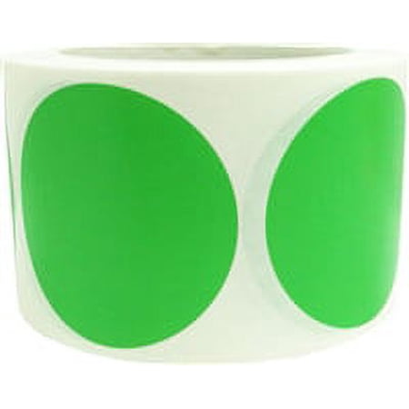 Light Green Circle Dot Stickers | 3" Inches Round | 500 Pack