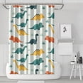 thumbnail image 1 of Light Green Dinosaurs Leaves Pattern Shower Curtain 72"x72" ,Bathroom Decorative Shower Curtains Set with 12 Hooks,Modern Waterproof Washable Shower Curtain, 1 of 6