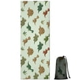 thumbnail image 1 of Light Green Dinosaurs Plants Pattern Hot Yoga Mat Towel Non Slip for Hot Yoga - Quick-Drying Yoga Mat Cover with 4 Corner Pockets with Travel Bag - Hot Yoga Towel Non Slip 74"x26", 1 of 6