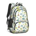 thumbnail image 1 of Light Green Dinosaurs Volcanoes Pattern Cute School Backpack Bag with Padded Back and Adjustable Shoulder Straps 16.9 X 12.6 X 5.9 Inches, 1 of 5