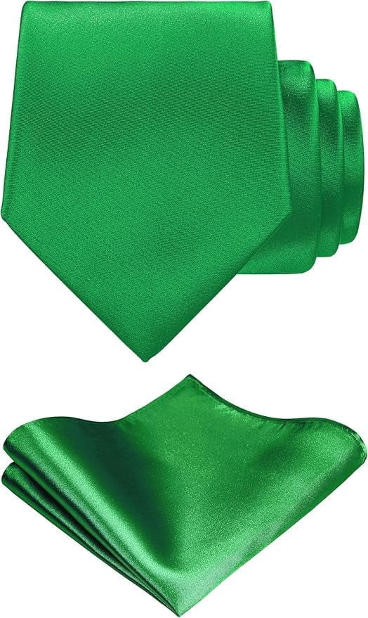 Light Green Elegant Solid Color Men’s Tie Set – Perfect for Weddings