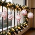 thumbnail image 1 of Light Green Embossed Vintage Christmas Ball Ornament Set Shatterproof Hanging Baubles for Xmas Tree Decor, 1 of 9