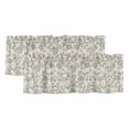 thumbnail image 1 of Light Green Floral Window Valance, Retro Farmhouse Botanical Leaf Branch 2 Pack Decorative Curtain for Small Windows, Light Filtering Valance with 3” Rod Pocket, 60"W x 18"L, 1 of 9