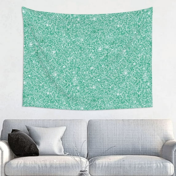 Light Green Glitter Patterns Tapestry for Bedroom - Tapestry Wall Hanging Wall Tapestry for Dorm Wall Decor Home Decoration , Aesthetic Funny Tapestry 29 x 37in