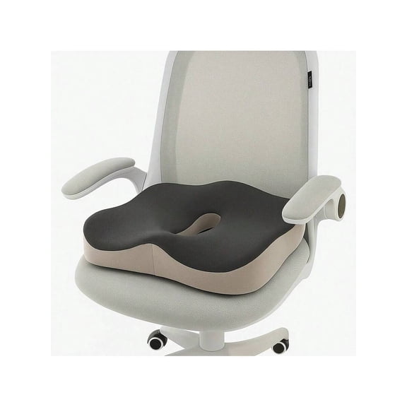 Light Green-Gray Memory Foam Tailbone Pad - Ergonomic Washable Cushion For Office/Car/Wheelchair