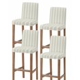 thumbnail image 1 of Light Green Lines Bar Stool Covers Set of 4, Retro Minimalist Stripes Pattern Stretch Washable Bar Chair Covers with Backs, Removable Pub Counter Height Chair Cover for Kitchen Dining Room Cafe, 1 of 7