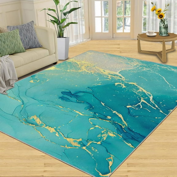 Light Green Marble Rugs For Living Room, Simple Abstract Rugs For Bedroom, Ultra Soft Short Pile Machine Washable Carpet For Kids Room Under Kitchen Table Apartment Office