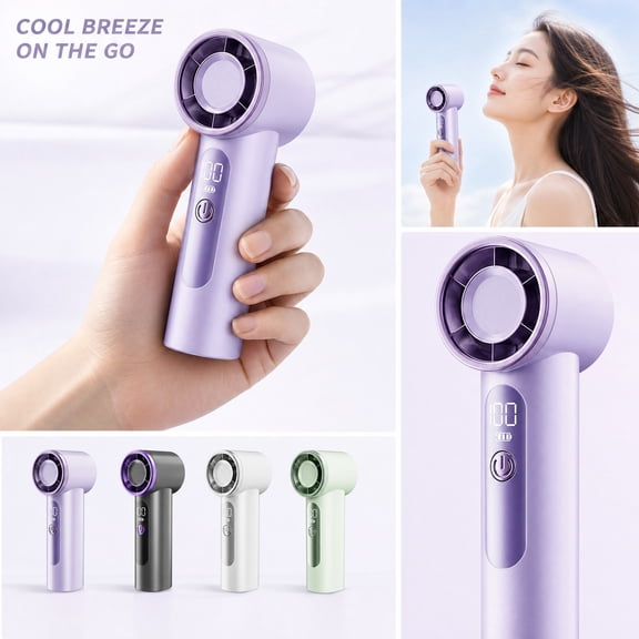 Light Green Mini Usb Powered Cooling Fan, Battery Powered Fan Handheld, Portable Personal Fan, Portable Fan Usb, 4.5X1.5X1.5 Inch Slim Form, 100 Adjustable Speed Levels, Clear Led