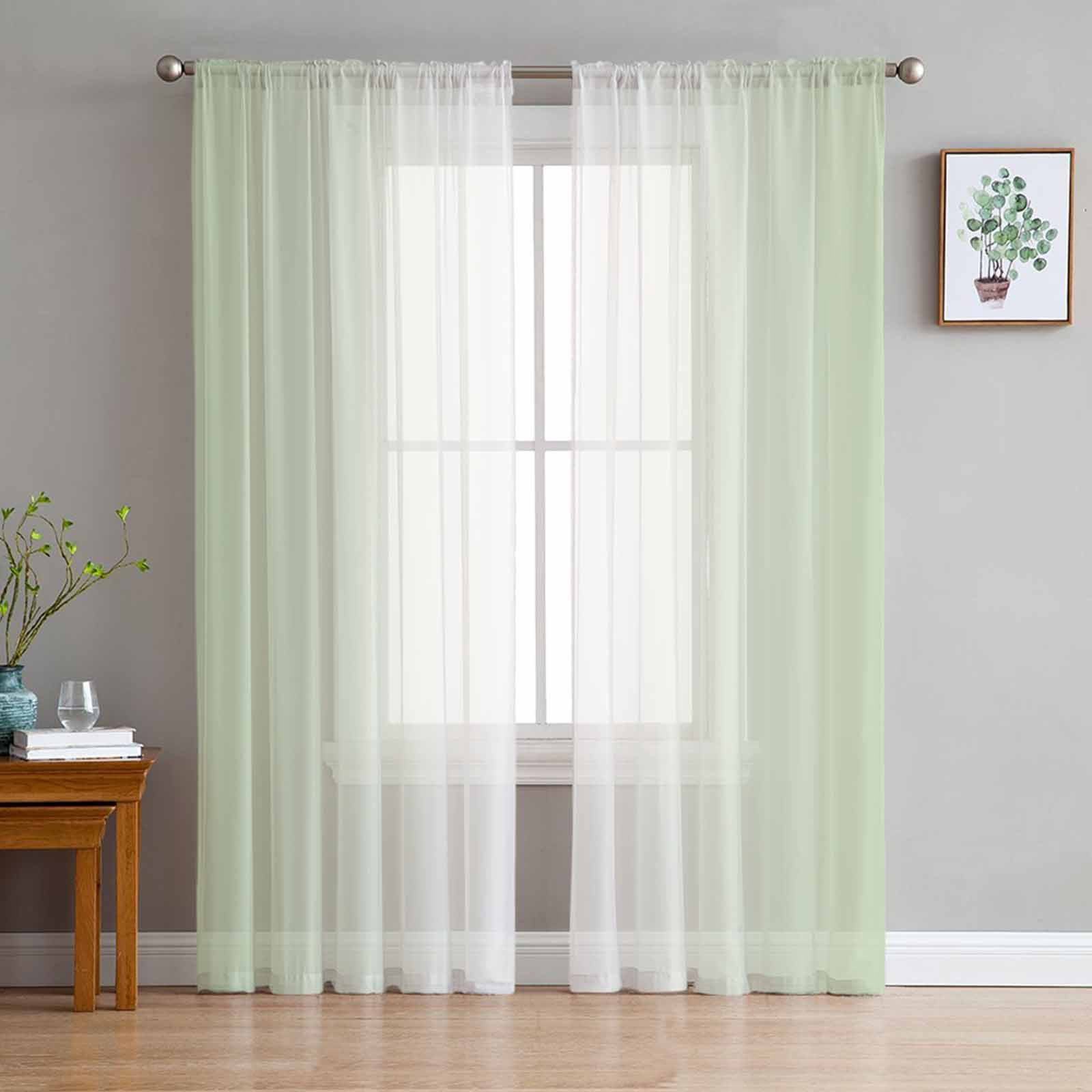 Best HD Pictures about  Light Green Sheer Curtains  with No AI Images