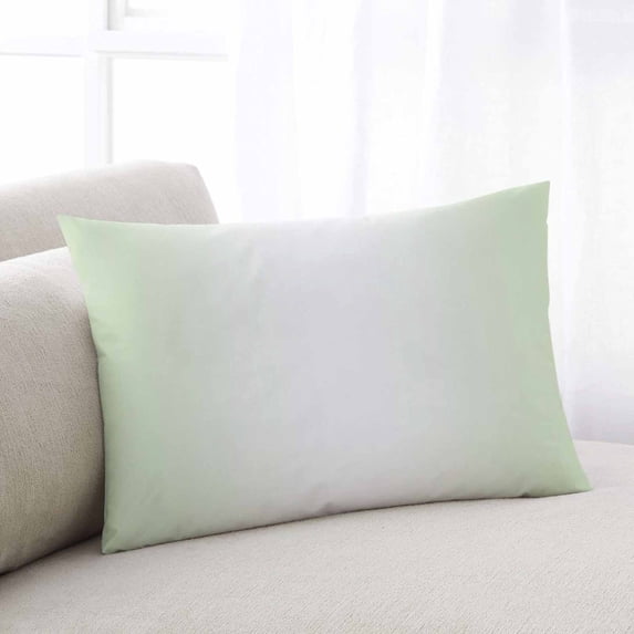 Light Green Ombre Throw Pillow Covers, Modern Gradient Abstract Art Soft Breathable Pillow Cases with Invisible Zipper for Sleeping, Toddler Pillowcases for Couch Bed Sofa Chair 12x20 Inches