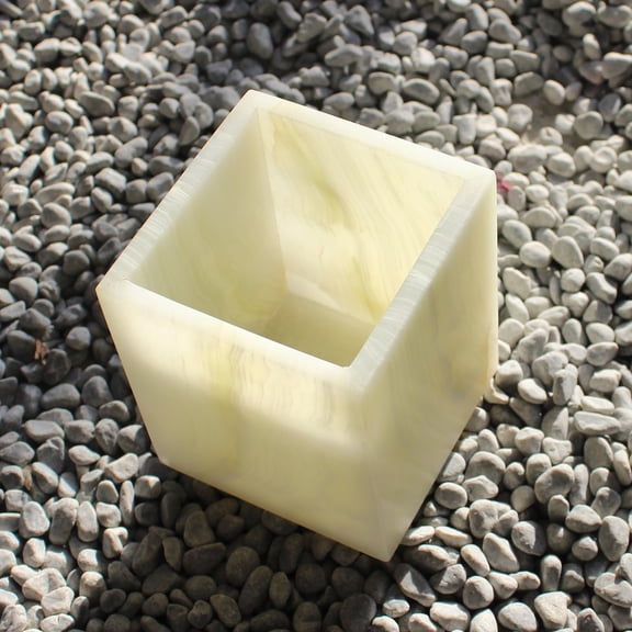 Light Green Onyx Marble Toothbrush Holder Countertop Bathroom Organizer