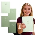 thumbnail image 1 of Light Green Pastel Lined Notebook 7.28 x 10.16 Inches, Tea Pattern Softcover Writing Journal, Single Bulk Stationery Notebook for Office Memos, Travel Journaling & Daily Schedule Tracking, 1 of 8