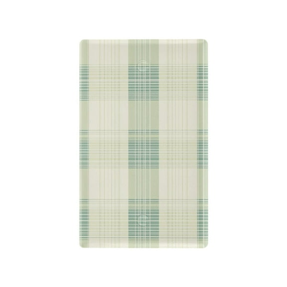 Light Green Plaid Light Switch Cover Switch Plate Outlet Cover Plug Cover for Electrical Outlet