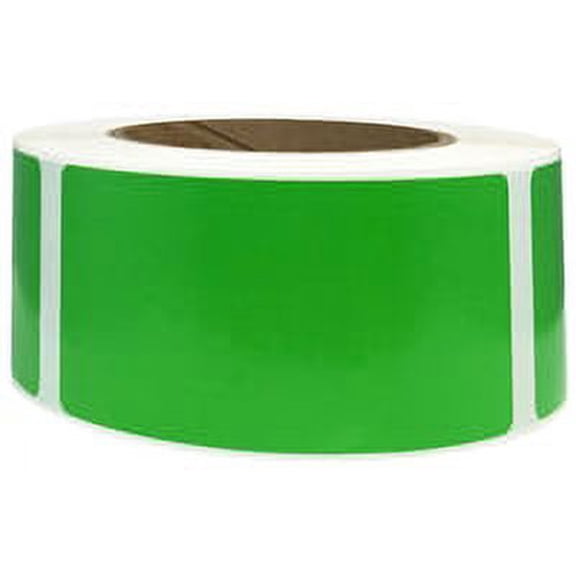 Light Green Rectangle Stickers | 2" x 4" Inches Wide | 500 Pack