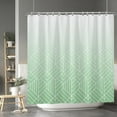 thumbnail image 1 of Light Green Shower Curtain Texture Pattern Geometry Gradient Shower Curtains for Bathtubs Spa Hotel Bathroom Home Decor Fabric Waterproof Decorative with Hooks 72x72 Inches Inches, 1 of 6