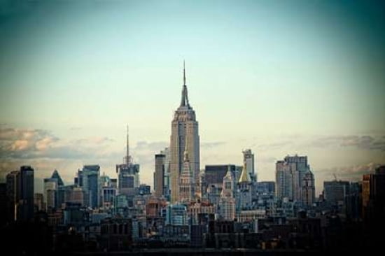 Light Green Skyline Canvas Art - Thomas Juul (24 x 36)