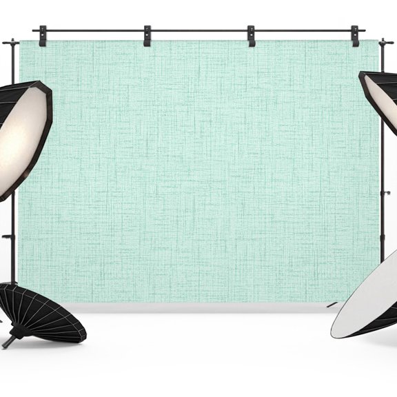 Light Green Solid Backdrops for Photography, Minimalist Cloth Romantic Green Linen Texture Fabric Photo Background Sturdy Studio Props for Photo Studio, Video Recording, Booth & Photoshoot 7x5ft