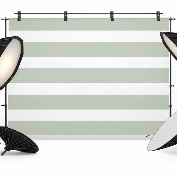 Light Green Striped Photography Backdrop 8x6FT, Modern Stripe Simple Style Abstract Photo Backdrops, Background for Photography Studio Photo Studio Background, Back Drop for Photoshoot