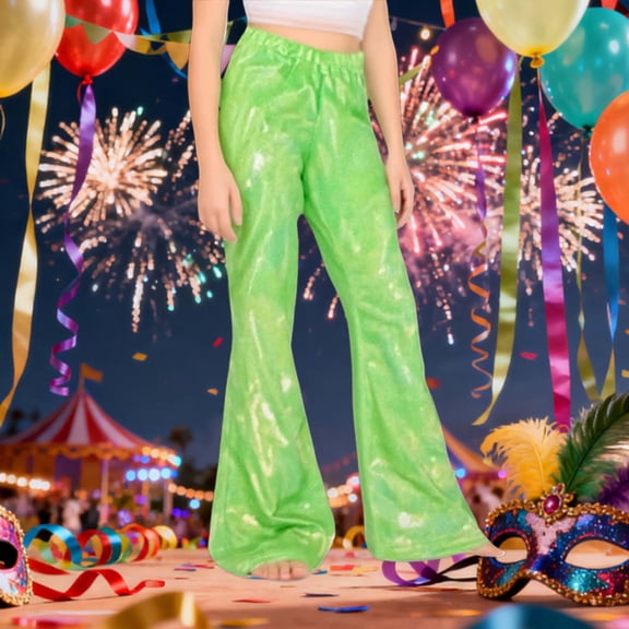 Light Green Sweatpants Women Sequins Paillette Pants Dance Outfits for Girls Rave Outfit Size 15-16 Years Boys Sweatpants