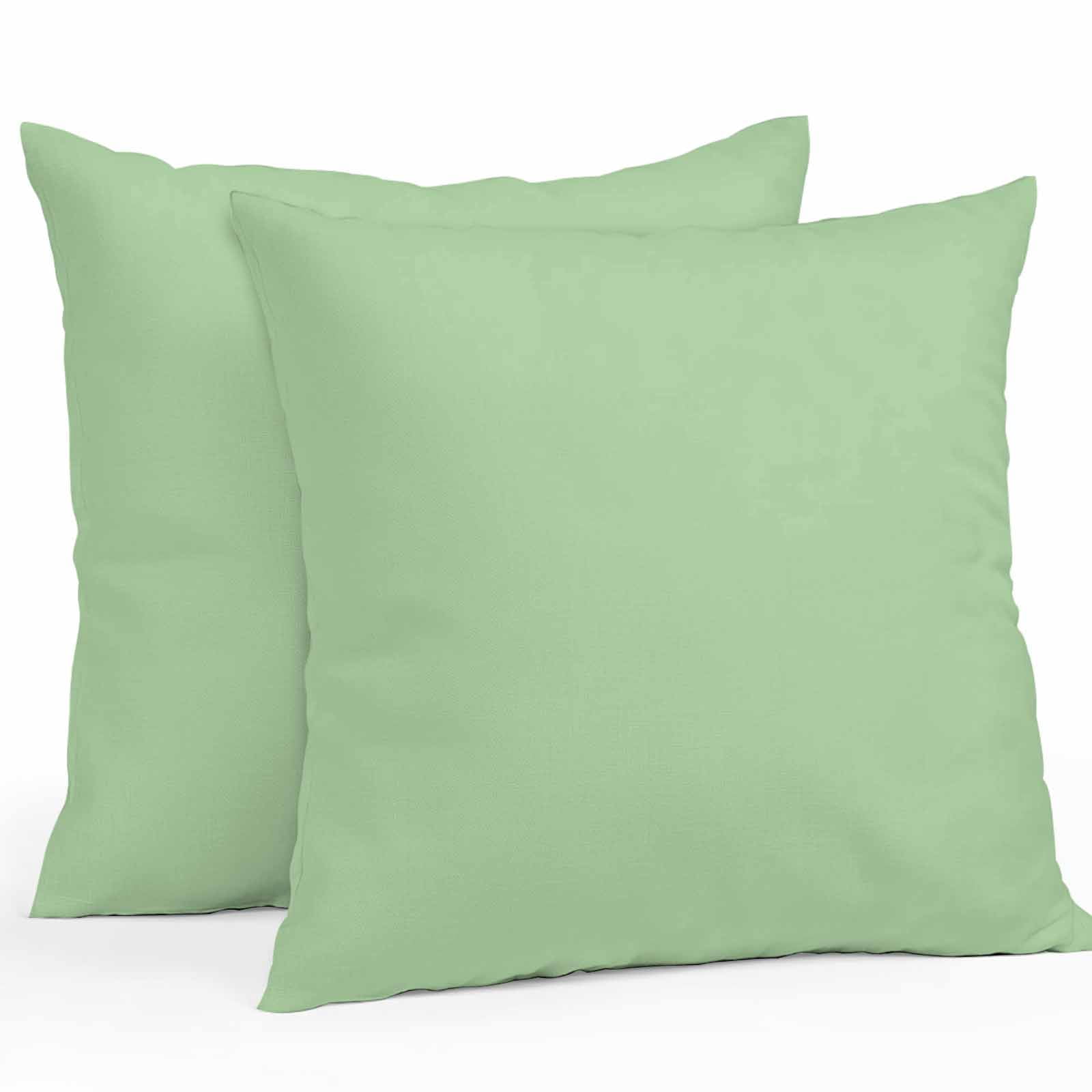Light Green Throw Pillow Covers 20x20 Inch Set of 2, Farmhouse Solid Green Color Modern Art Waterproof Outdoor Pillow Covers, Decorative Cushion Pillowcases for Couch, Sofa, Bed, Garden, Patio