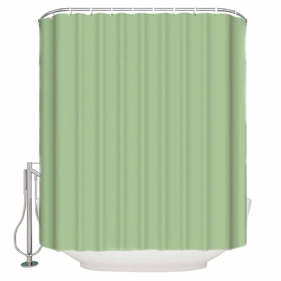Light Green Watercolor Shower Curtain for Bathroom, Solid Color Waterproof Shower Curtains Washable Quick Dry with Hooks Bathtub Curtains 36x72 IN