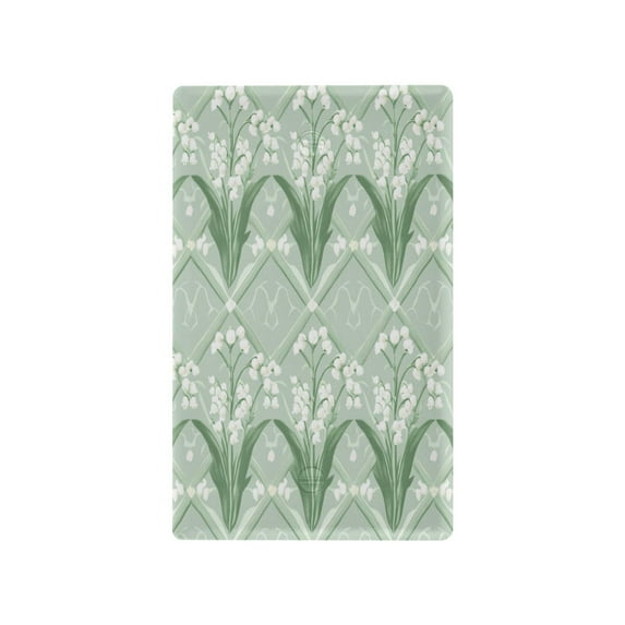 Light Green and White Lily Light Switch Cover Switch Plate Outlet Cover Plug Cover for Electrical Outlet