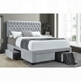 thumbnail image 1 of Light Grey 4-drawer Full Storage Bed with Tufted Design, 1 of 5