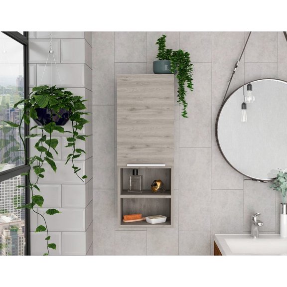 Modern and Neutral Cabinet - Light Grey for Bathroom Decor