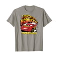 thumbnail image 1 of Light Grey Cartoon Race Car Graphic T-Shirt for Fun Retro Style, 1 of 5
