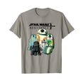 thumbnail image 1 of Light Grey Cartoon Robot Resistance Droids T-Shirt for Fun and Comfortable Wear, 1 of 5