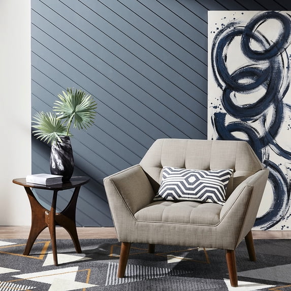Light Grey Chair - High - density Foam Benefit - Living Area Scene - Foam Comfort Enhancement