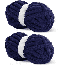 Light Grey Chunky Chenille Yarn for Crocheting, Bulky Thick Fluffy Yarn for Knitting,Super Bulky Chunky Yarn for Hand Knitting Blanket, Soft Plush Yarn, 2 Jumbo Pack (27 yds,8 oz Each Skein)