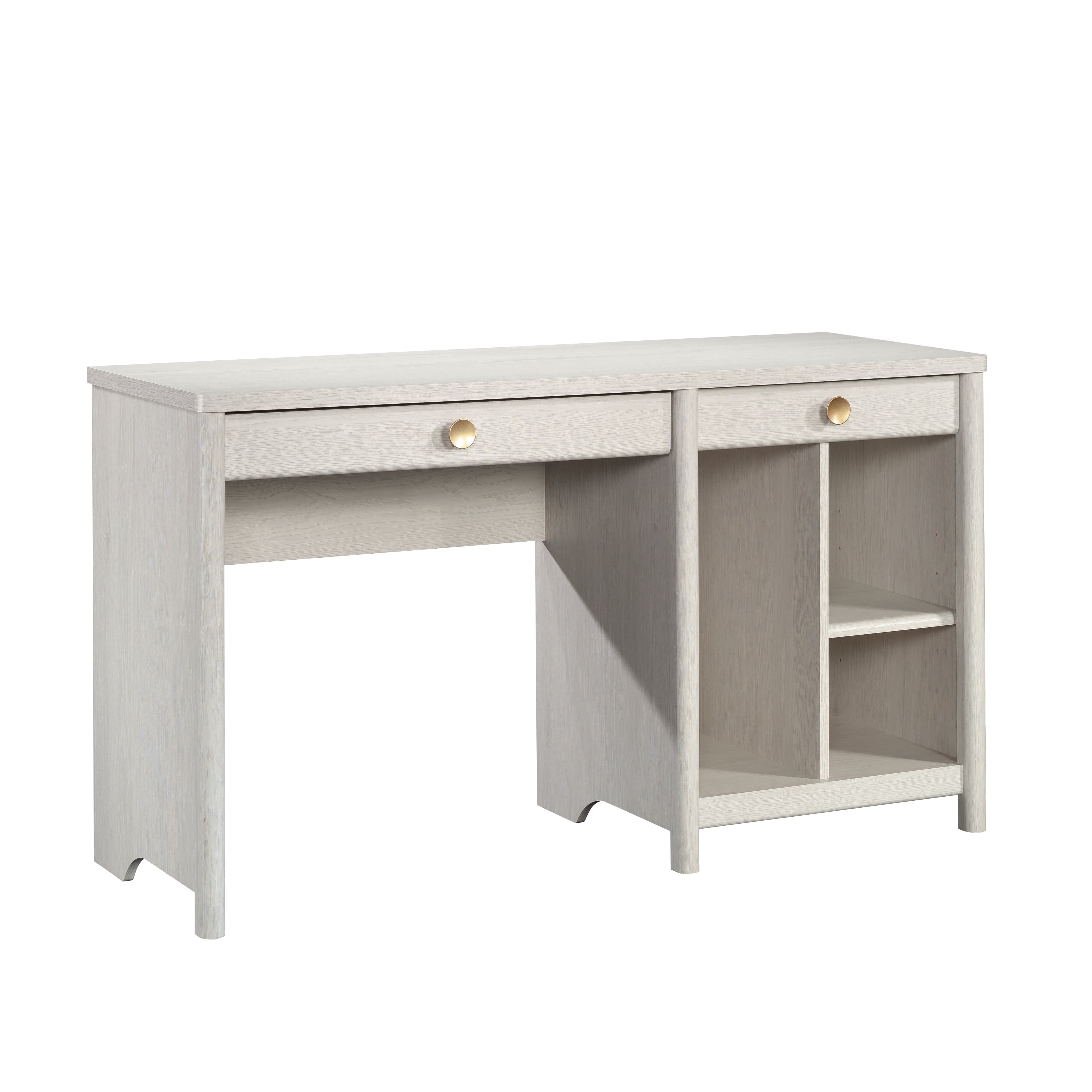 Grey Computer Table Light Grey Computer Desk with 2 Drawers and Adjustable Shelf - Walmart.com