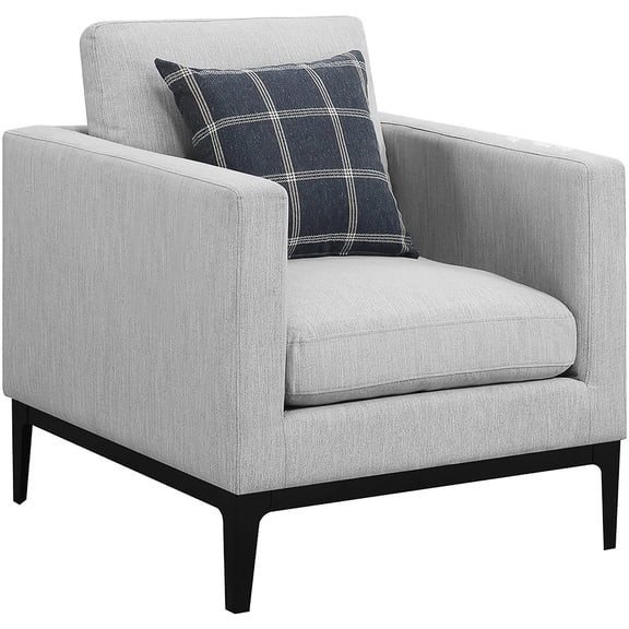 Light Grey Cushion Back Chair | For Enjoying TV or a Book in Living Space | Soft Upholstery and Comfortable Seat | Resolves the Problem of Unsupportive Seating