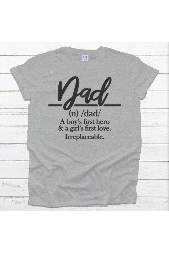 Light Grey Dad Definition T-Shirt - Perfect Father's Day Gift for Dads from Fivesies Designs