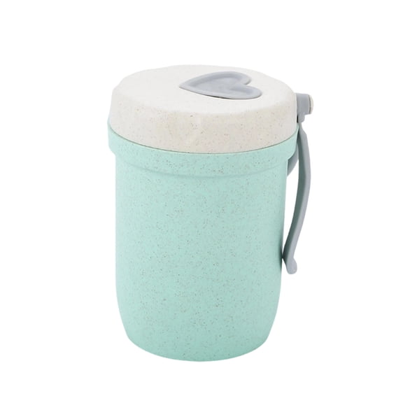 Light Grey Double Walled Insulated Breakfast Cup Microwave Safe 4.53X3.15 Inch With Heart Shaped Lid Design In Light Grey For Hot Or Cold Beverages