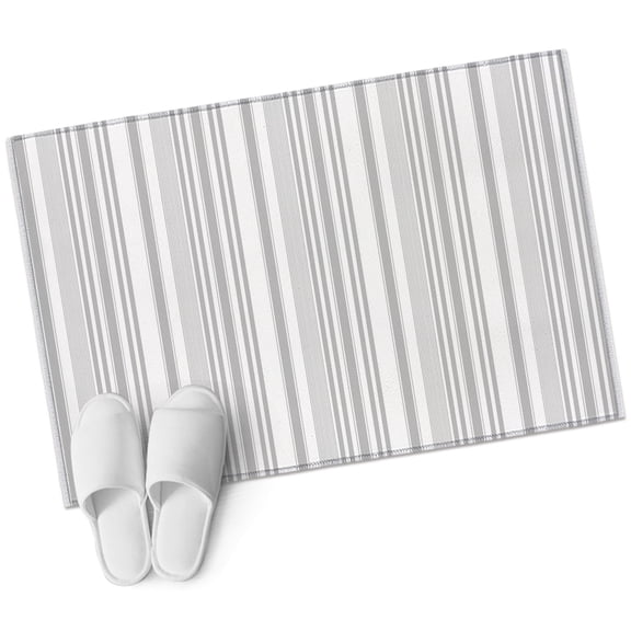 Light Grey Entryway Rug 2x3 Area Rug Washable Indoor Doormat Small Bathroom Rugs Non-Slip Low Pile Accent Throw Rugs Farmhouse Striped Modern Artwork Floor Carpet for Kitchen Bedroom Entrance