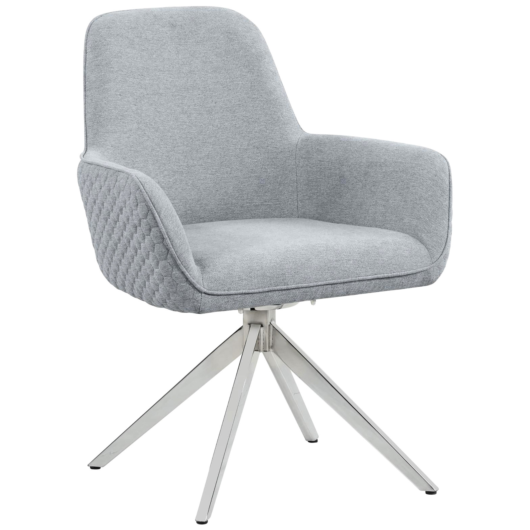 Light Grey Fabric Chair | Diamond Tufting | Dining Room Decor + Unique ...