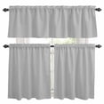 thumbnail image 1 of Light Grey Kitchen Curtains Sets for Windows 36 Inch Length, Solid Color Farmhouse Gray Rod Pocket Window Treatments Tier Curtains and Valances Set for Bedroom/Bathroom, 1 of 8