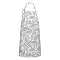 thumbnail image 1 of Light Grey Leaf Like Pattern Apron-Garden Aprons for Women with Pockets-Cotton Linen Waterproof Kitchen Cooking Gardening Aprons Adjustable for Kitchen,Cooking,BBQ and Salon 33x27 Inch, 1 of 7