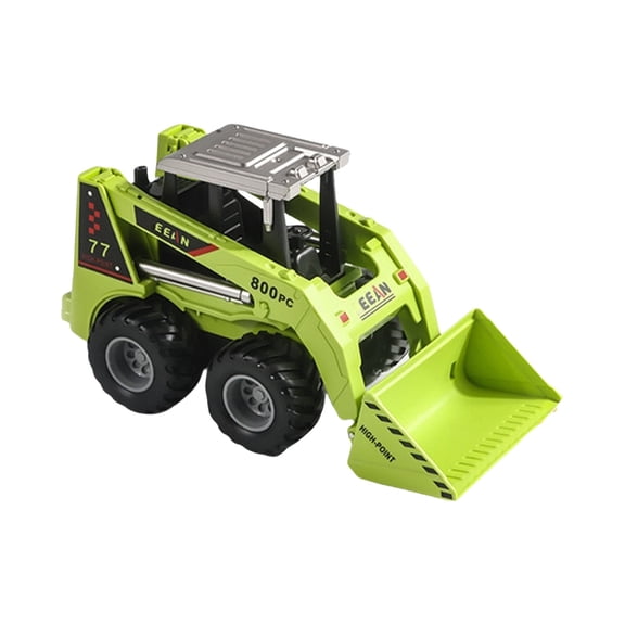Light Grey Light Green Bulldozer Toy Construction Vehicle Inertia Powered For Children