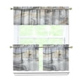 thumbnail image 1 of Light Grey Marble Pattern Kitchen Curtains and Valances Set-3 Piece Kitchen Curtains Sets with Valance for Windows Rod Pocket Machine Washable Kitchen Decor(54"x18"+2x27.5"x24"), 1 of 5