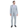 thumbnail image 1 of Light Grey Men's Slim-Fit 3-Piece Sharkskin Suit, 1 of 4