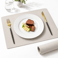 Light Grey Rectangular 4 Pack Vinyl Faux Leather Table Place Mats ...