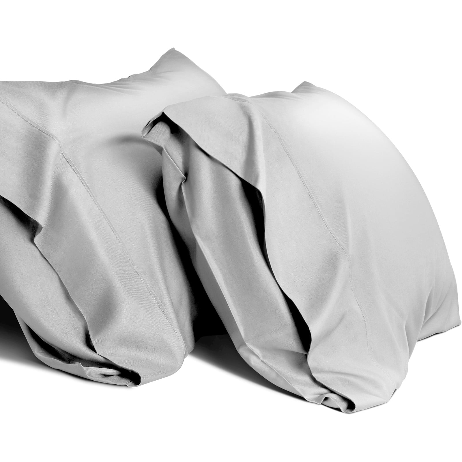 Cooling Pillowcase Set Of 2 - Queen Size, Light Grey - CoolSpan Fabric For Hot Sleepers - View #4
