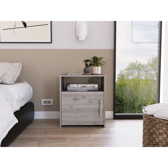 Light Grey - Store Books and Accessories - Bedroom Nightstand - Provide Perfect Storage Space
